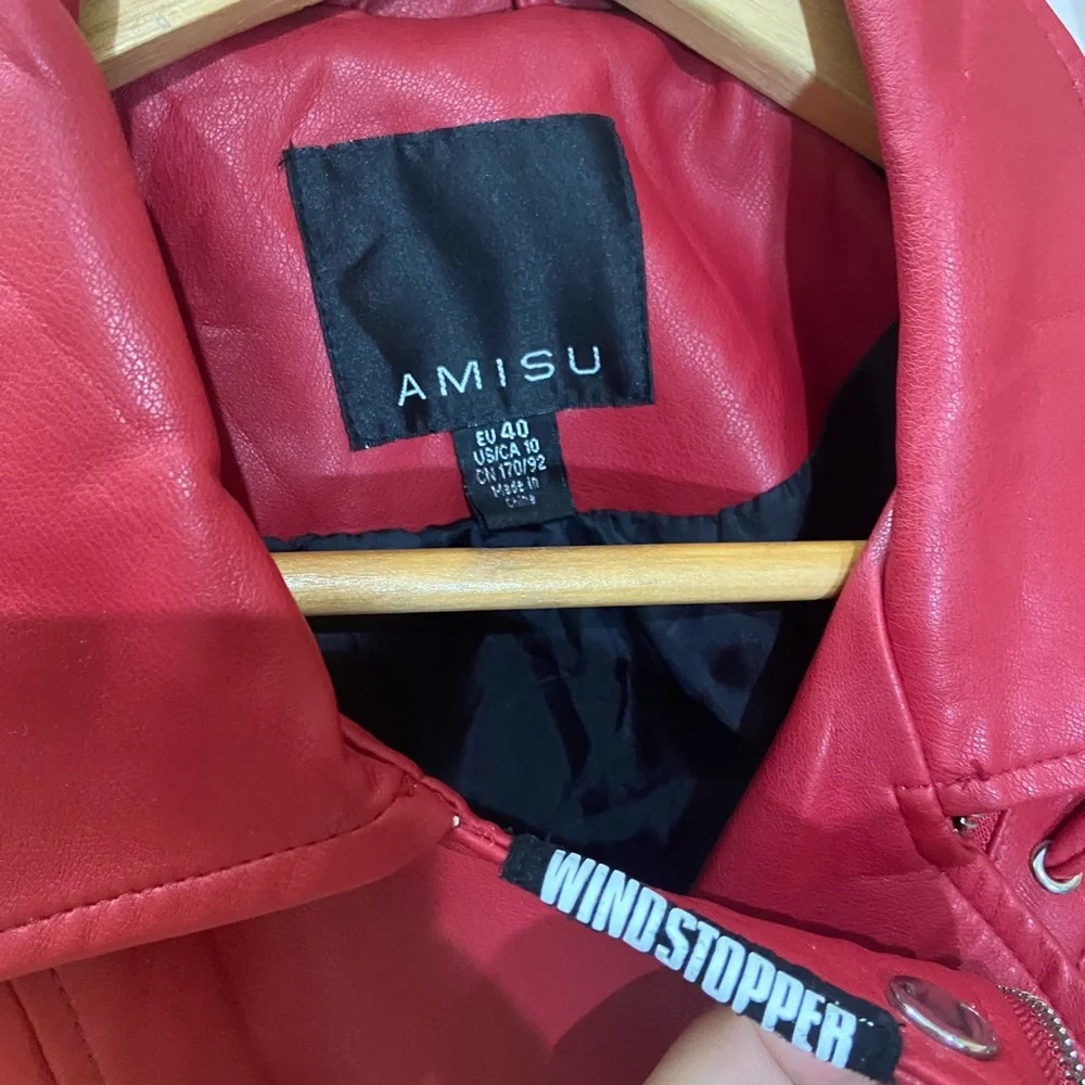 Amisu Leather Jacket. Size- 40 (Fit M-L) - Picture 8 of 9